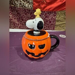 Peanuts Celebrate Together Orange Mug with Lid